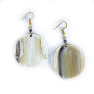Pendientes de cuerno de Búfalo con acabado natural, joyería hecha a mano para mujer, pendientes de gota de cuerno de búfalo y buey natural 100%, pendientes de cuerno - Product Image 4