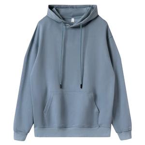Thermal Pullover Boxy Fit <b>Hoodies</b> With Kangaroo Pocket in Bulk Grey Hoodie - Product Image 1