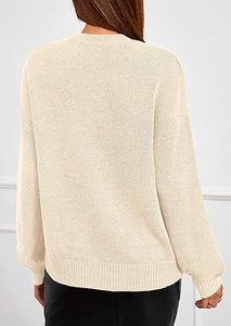 Sweat-shirt à manches longues pour femmes coupe ample design minimaliste haut surdimensionné élégant pour la mode hivernale - Product Image 4