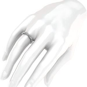 Anillo de plata de ley con moissanita trenzada o diamante simulado anillo de boda anillo a juego - Product Image 3