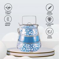 Offre Spéciale 2-3 niveaux conception personnalisée imprime pyramide boîte à lunch pour adultes en acier inoxydable Clip Tiffin Bento boîte travail bureau Camping
