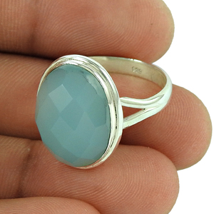 Natural Chalcedony Cut Gemstone Wedding <b>Rings</b> Customize for Women & Girls Wedding Cute Gift Party Wear Antique Wholesale Jewelry - Product Image 1