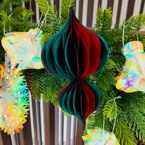 Honeycomb Paper Christmas Tree Folding