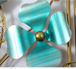 High Quality Multicolor Gingko Flower Metal Wall Clock, Modern Luxury Design Large Wrought Iron Clock for Living Room & Bedroom - Product Image 3