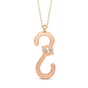 Colgante de Alfabeto Personalizado Moderno con Diamante Cultivado en Laboratorio VVS VS EF, Plata de Ley 925 con Acabado en Oro, Joyería Delicada con Iniciales - Product Image 2