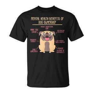 Camiseta sin mangas que promueve los beneficios para la salud mental de ser dueño de un perro - Product Image 1