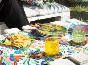 Durable Stainless Steel Flatware Set 24-pcs Mirror Polish Country Multicolor Flora Mexican Folklore Mexican Flower by Excelsa - Product Image 6