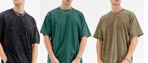 Crâne d'acide-T-shirt délavé à l'acide T-shirts en coton délavé à la pierre T-shirt en flanelle grise T-shirts avec logo personnalisé Oversize en vente en gros - Product Image 6