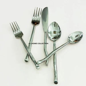 Ensemble de couverts en acier plaqué or de qualité supérieure, faits à la main, décoratifs, à long manche, pour la maison et la cuisine - Product Image 4