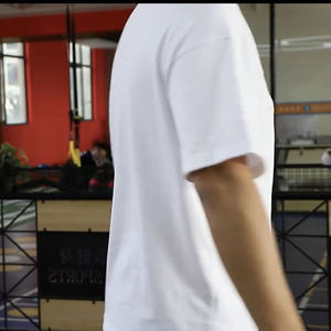 2026 Venta directa de fábrica al por mayor de encargo de gran tamaño de manga corta de talla grande 100% algodón cuello redondo Camiseta de los hombres - Product Image 4