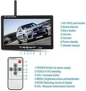 TVS-2MD-7W không dây đảo ngược và camera phía trước DVR Kit với Night View cho xe đảo ngược Viện trợ - Product Image 3