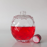 250ml 300g Mini bentuk barel polihedral Tequila wiski Vodka Rum botol sekrup Aluminium tutup