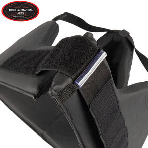 Rouge et noir contraste couleur nouveauté personnalisé fait PU cuir boxe aine garde par ABDULLAH ARTS MARTIAUX - Product Image 5