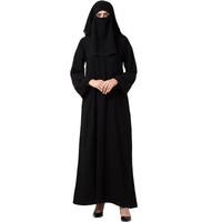 Meilleure Vente : Robe Kaftan Burkha Longue Modeste et Tendance pour Femme Musulmane, avec Boutons et Perles, Longueur Cheville, Grande Taille, Abaya Décontractée Printemps