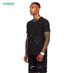 T-shirt de sport respirant pour homme grande taille, coupe ample, 100 % coton, fabriqué au Pakistan, faible MOQ, Behram International, Hip Hop, écologique - Product Image 3