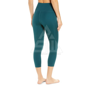 Legging femme personnalisé, dernière conception, longueur intégrale, en Spandex/Polyester, taille élastique, couleur unie, léger, haute qualité, effet ventre plat - Product Image 3