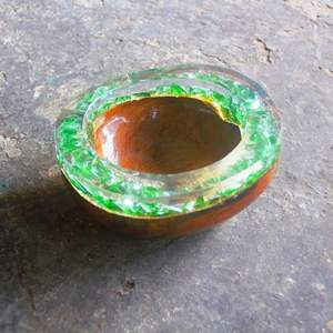 Bol de service en résine Taffy fait à la main, poli, vaisselle décorative, design européen, passe au lave-vaisselle, écologique, fête, mariage, maison - Product Image 6