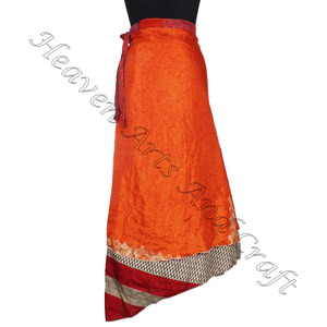 กระโปรงยาวผ้าไหมฮิปปี้2ชั้นสำหรับเด็กผู้หญิงกระโปรงยาวผ้าไหมยาวเซ็กซี่แนวรีสอร์ตแฟชั่นเซ็กซี่กระโปรงห่อผ้าไหมยาวเซ็กซี่ - Product Image 5