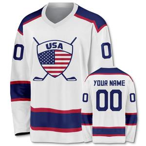 Camiseta de hockey de fútbol americano personalizada para hombre, número de nombre personalizado, transpirable, opciones de talla grande para equipo de hockey sobre hielo de EE. UU. - Product Image 5