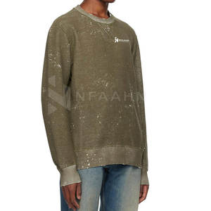 Sweatshirts Streetwear Oem en coton mélangé à bas quantité minimale de commande avec logo personnalisé sur les sweatshirts en bas quantité minimale de commande - Product Image 2