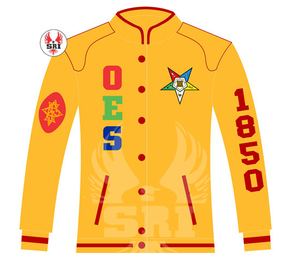 Veste de course pour femmes avec broderie de l'Ordre de l'Étoile de l'Orient |   Veste Raccar personnalisée pour femmes, brodée, de la franc-maçonnerie OES - Product Image 6