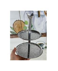 Soporte de Chocolates de acero inoxidable de 2 niveles Soporte para servir postres de forma redonda de calidad superior al precio más barato - Product Image 3