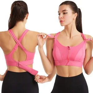 Soutien-gorge sportif une pièce respirant à séchage rapide pour femmes avec fermeture à l'avant Soutien-gorge de sport évacuant l'humidité Soutien-gorge de style sportif - Product Image 1