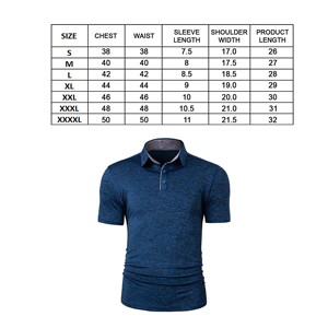 เสื้อโปโลผู้ชายสีตัดกันเสื้อยืดโปโลสีฟ้าสำหรับผู้ชายเสื้อโปโล2025โลโก้ตามสั่ง - Product Image 6