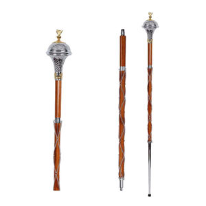 Producto superior, Maza con cabeza de palo de madera chapada en plata y oro/cabeza de maza chapada en plata y oro más vendida con palo a la venta - Product Image 6