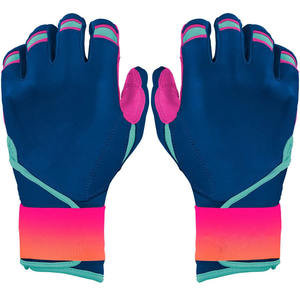 Guantes de bateo de béisbol de cuero de puño largo personalizados profesionales Guantes de bateo de béisbol de protección de manos Guantes de béisbol de cuero - Product Image 6