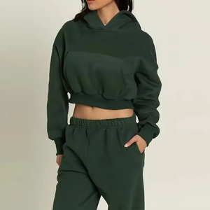 Conjunto de Yoga para gimnasio informal para mujer, chaqueta de manga larga de 2 piezas y mallas por encima de la rodilla, patrón sólido transpirable sin costuras - Product Image 6