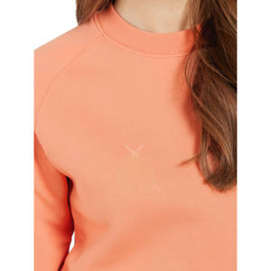 Sweat-shirt en molleton 100% coton biologique à col rond pour femme, coupe ample, logo personnalisé sur le devant, ODM - Product Image 6