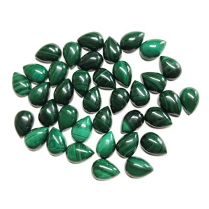 IGI certifié AAA Grade 9x13mm naturel vert Malachite poire Cabochon trèfle en cristal semi-précieux pour bijoux en vrac calibrés - Product Image 3