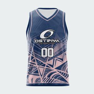 Camiseta de Baloncesto Personalizada con Nombre de Equipo, MOQ Bajo, Camiseta de Baloncesto de Verano sin Mangas, Sublimada, Unisex - Product Image 3