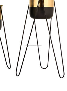 Precio al por mayor de la maceta de trípode para interiores y exteriores de jardín de dos tonos hecha a mano - Product Image 4