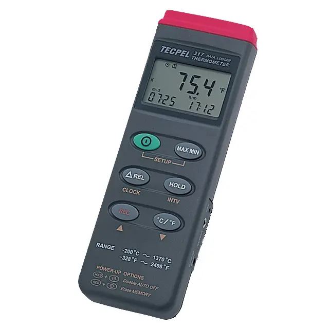 TECPEL-medidor de temperatura Digital DTM-317, registrador de datos USB, termómetro termopar de un solo canal tipo K