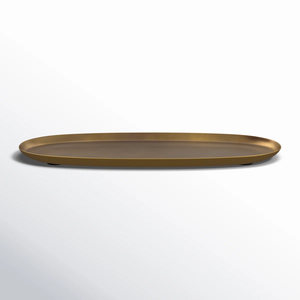 Bandeja decorativa de aluminio con bordes modernos para servir en latón con acabado antiguo al por mayor para bodas, hogares, restaurantes y hoteles - Product Image 2