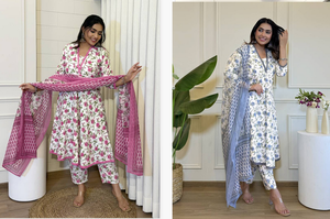 Venta al por mayor colección Slub Floral impreso Readymade ropa India pakistaní para ropa de fiesta informal catálogo completo disponible - Product Image 6