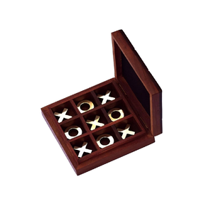 Vente en gros de table d'échecs en bois Tic-Tac-Toe Xo Jouets de jeu de société en bois pour enfants Pièce de design - Product Image 3