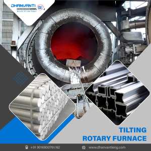 Most Advanced 10 Ton Capacity Universal Tilting Blast Furnace <b>Burner</b> Pump Motor Bearing 220V-for All Types Aluminum Scrap - Product Image 3