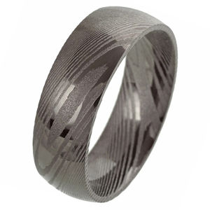 Anillo de Acero de Damasco Hecho a Mano Personalizado, Anillo de Bodas para Hombre, Patrón Único de Grano de Madera, Ajuste Cómodo, Fabricante de Joyería, Venta al por Mayor - Product Image 1