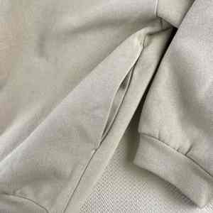 Sudadera con capucha clásica de doble línea mezclada de algodón para hombre, Sudadera con capucha de felpa con lavado ácido y logotipo de letras bordadas para High Street Spring - Product Image 3