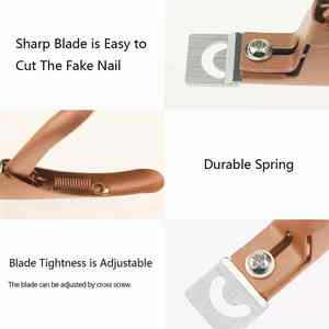 Coupe-ongles ajustable en or rose Coupe-ongles en acrylique Coupe-ongles manucure pédicure Coupe-ongles beauté pour la beauté - Product Image 3