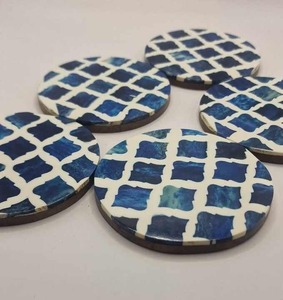 Posavasos con Diseño de Animales Incrustados en Hueso, Hechos a Mano, Duraderos, de Color Natural, Forma Personalizada para Decoración del Hogar, Bodas y Fiestas - Product Image 5