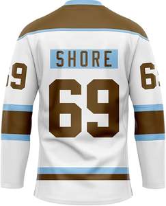 Maillot de hockey sur glace de qualité supérieure de haute qualité avec nom et numéro personnalisés sublimés et personnalisés avec logo personnalisé sur le maillot de sport - Product Image 5