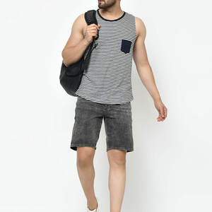 Excelente nueva llegada logotipo personalizado alta calidad moda hombres entrenamiento camiseta Fitness gimnasio cómodo hombres camiseta sin mangas - Product Image 6