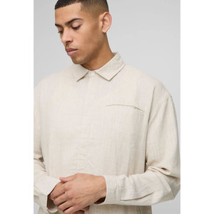 ชุดเดรสธุรกิจสำหรับผู้ชายเสื้อเชิ้ตแขนยาวเข้ารูปสีทึบเสื้อทำงานมืออาชีพชุดทำงานแบบทางการ - Product Image 6