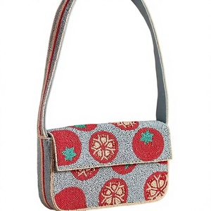 Broderie rectangulaire artisanale au point de croix pour sacs - Product Image 5