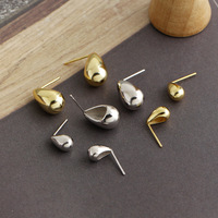 EH1591 à la mode plaque couleur or grosse goutte d'eau Dupes boucles d'oreilles pour femmes personnalité brillant larme boucles d'oreilles bijoux cadeau