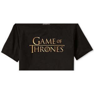 T-shirt da uomo Ripple Junction nera con logo Game of Thrones, in jersey compresso di puro cotone traspirante, vestibilità aderente, taglia L - Product Image 2